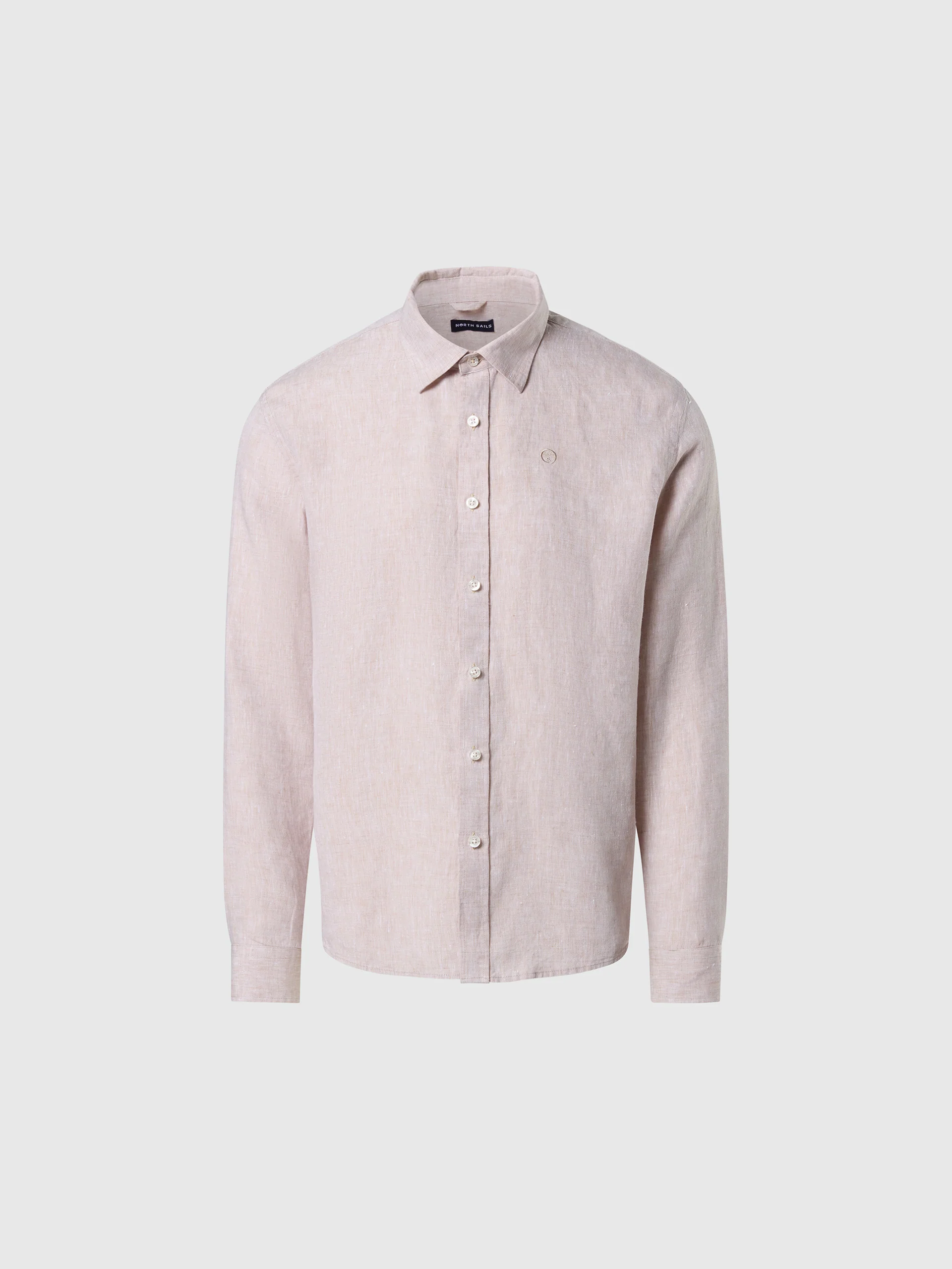 Linen shirt with embroidered logo - Image 9