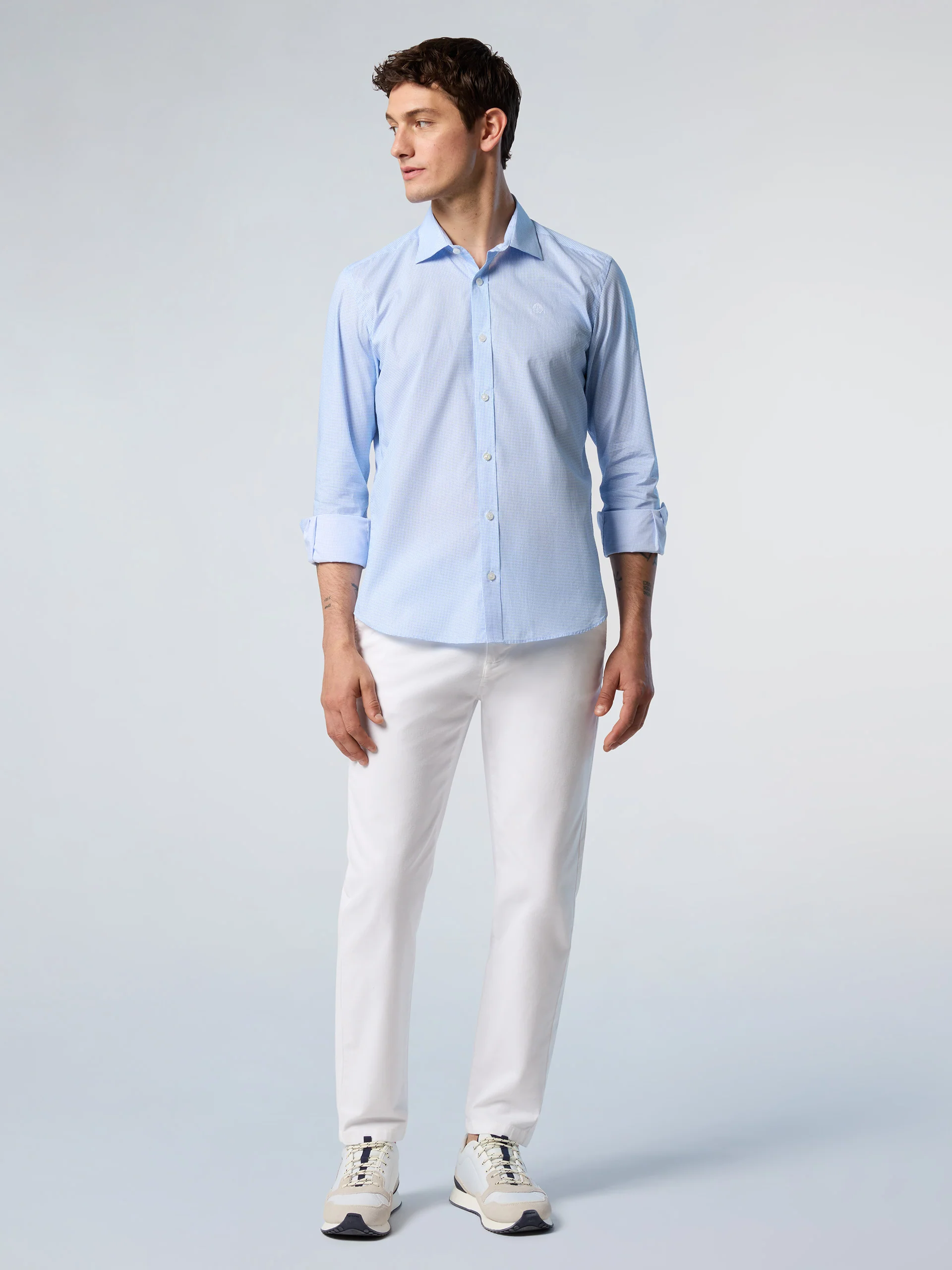 Patterned poplin shirt - Image 11