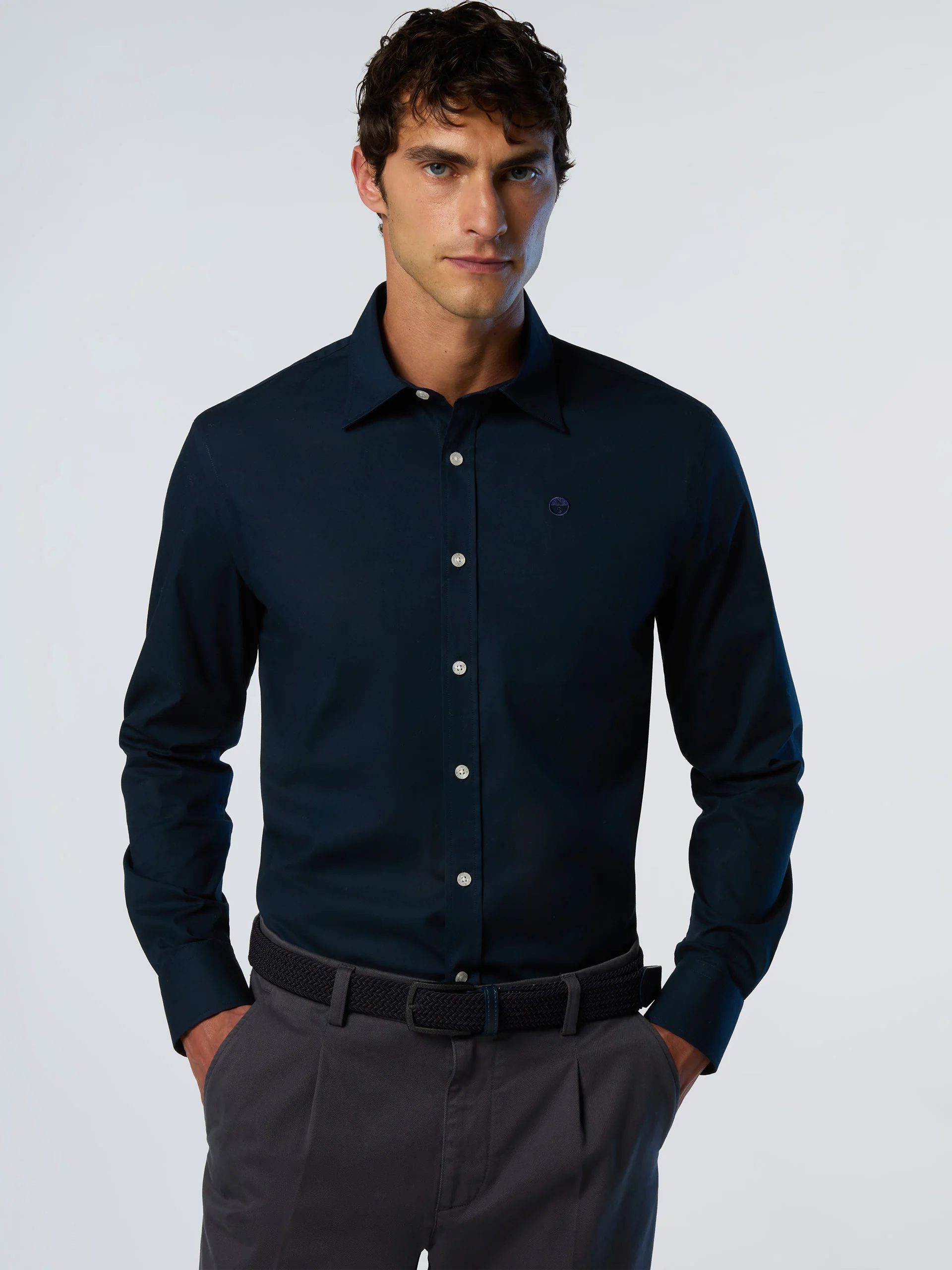 Stretch poplin shirt - Image 3