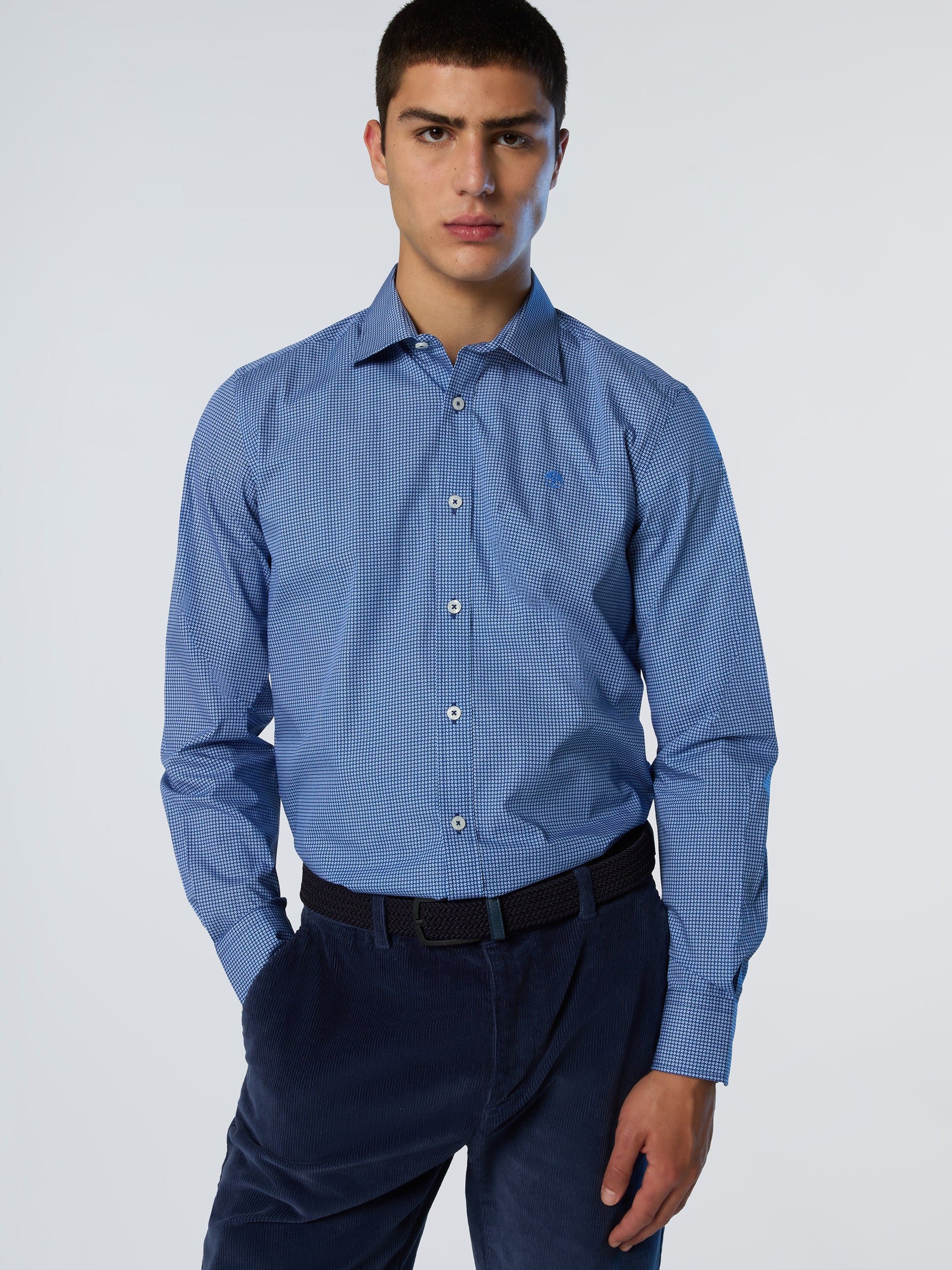 Patterned poplin shirt - Image 8
