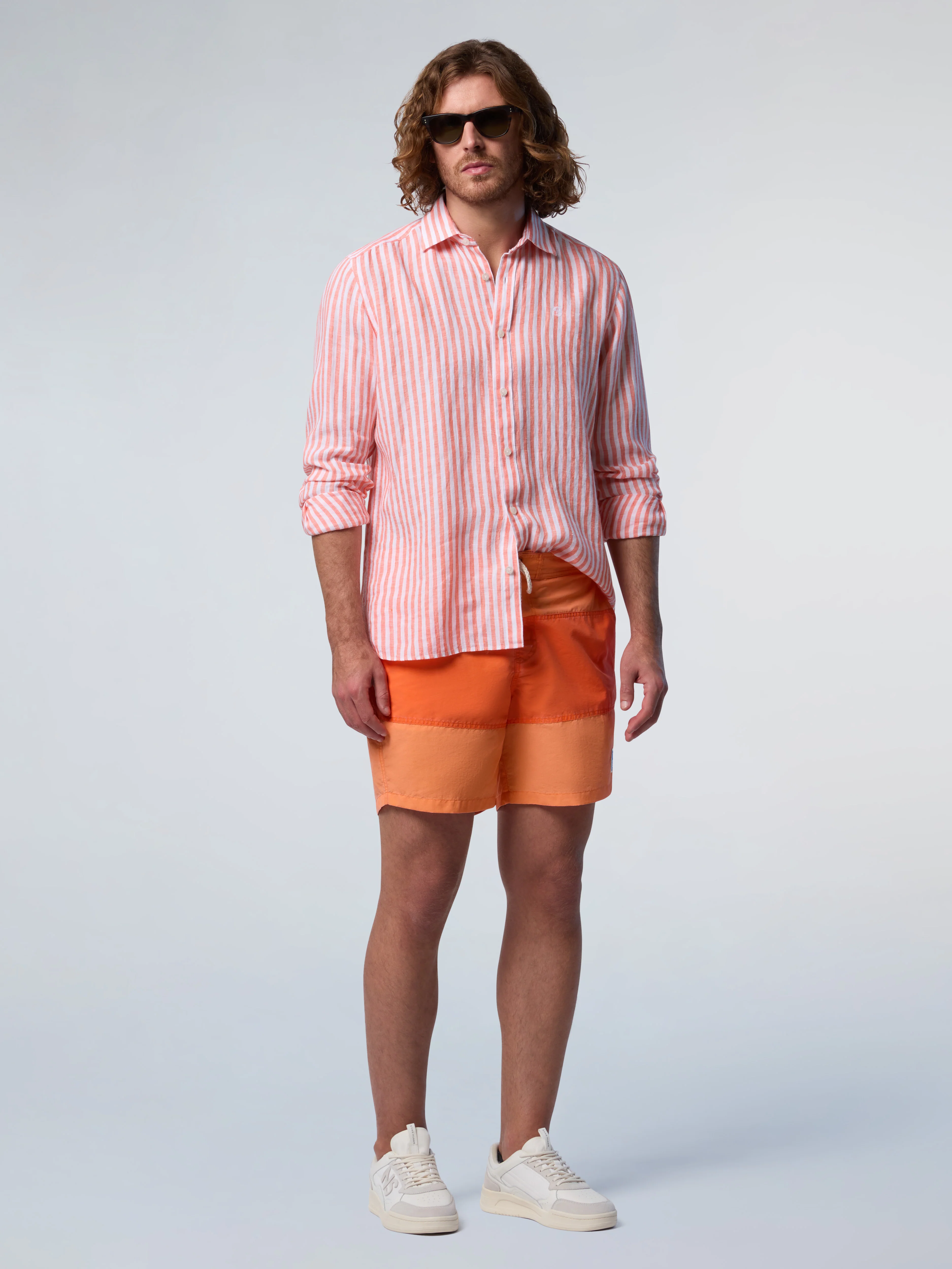 Wide stripe linen shirt - Image 11