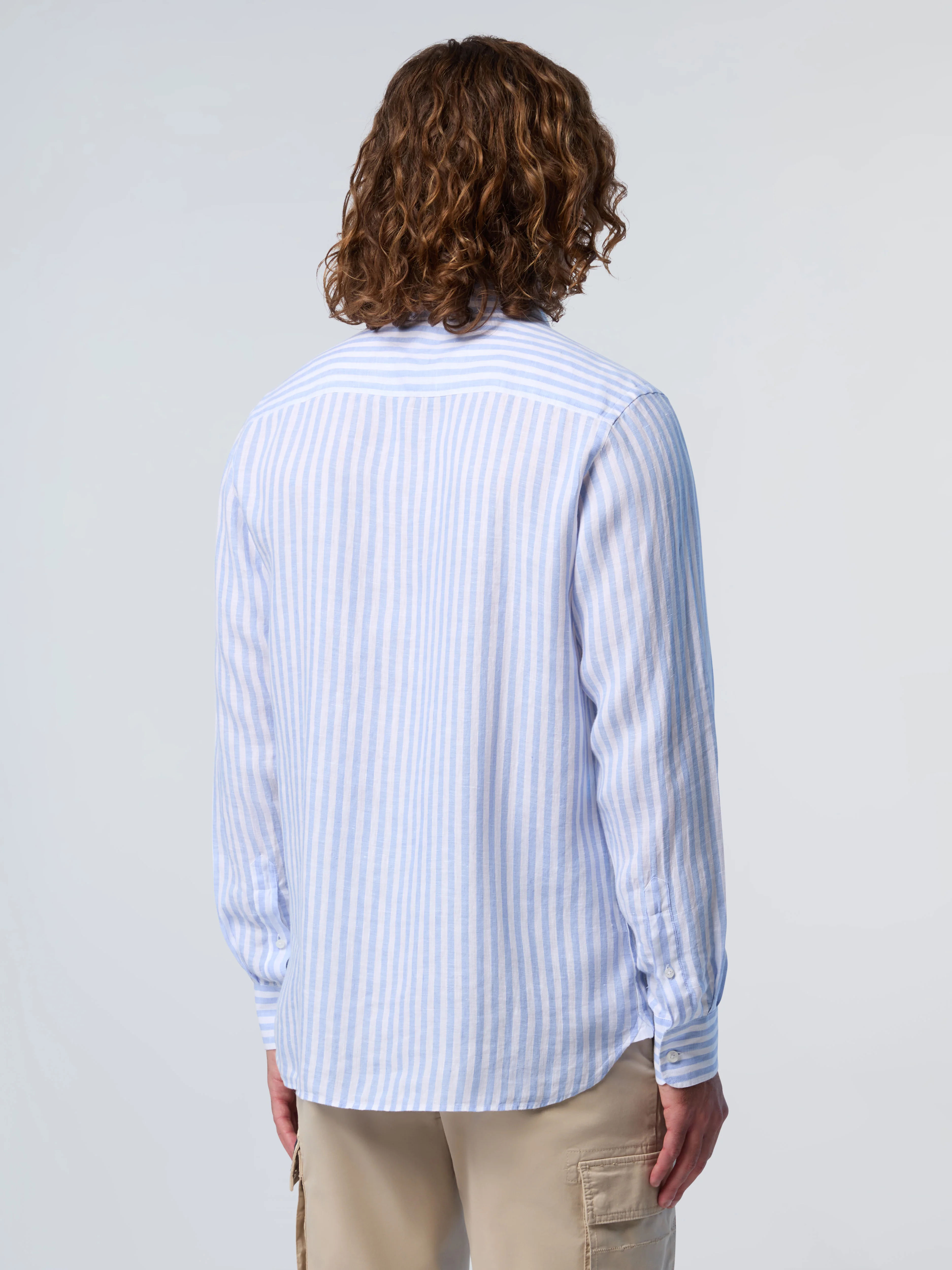 Wide stripe linen shirt - Image 4
