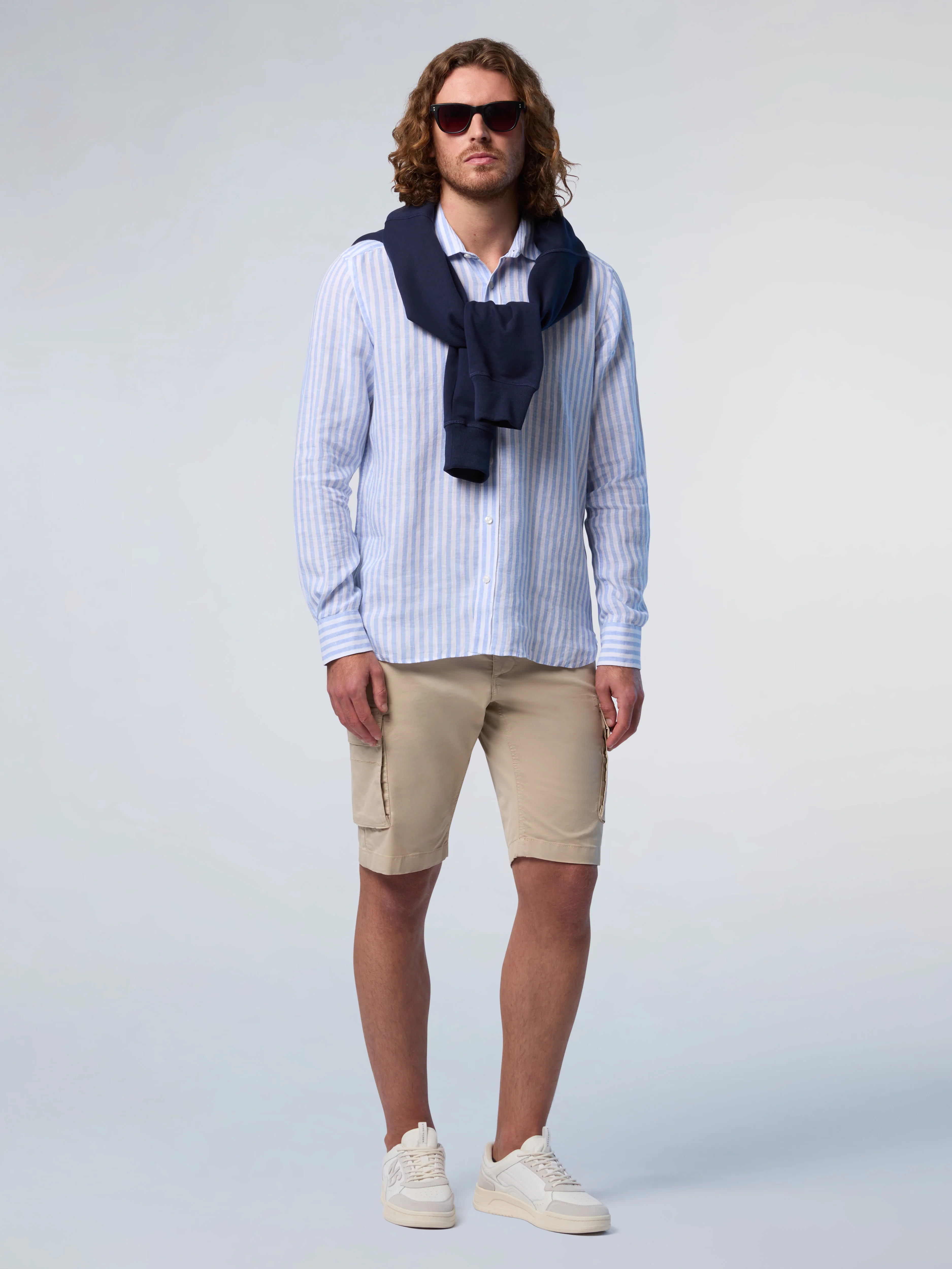 Wide stripe linen shirt - Image 5