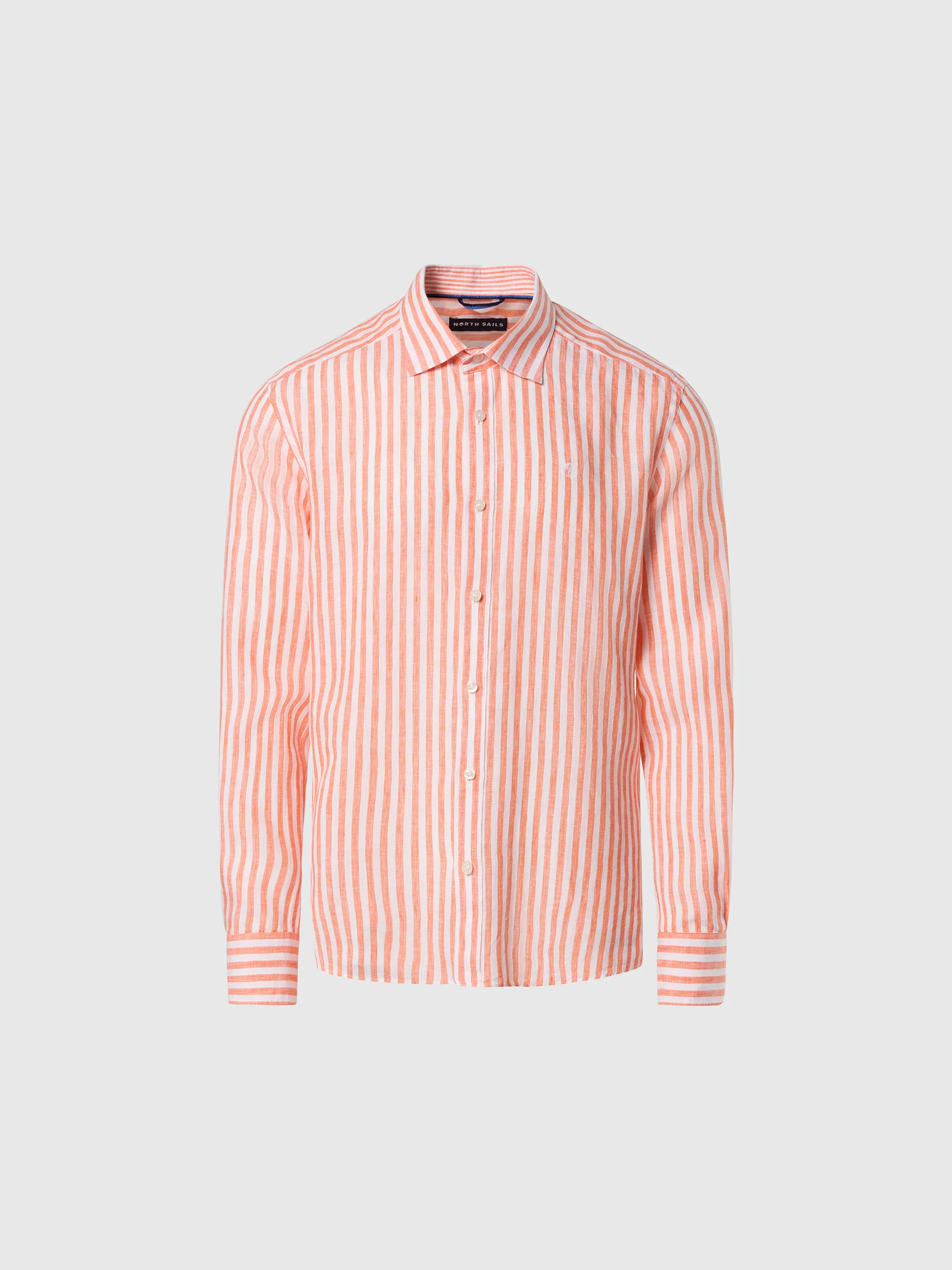 Wide stripe linen shirt - Image 9