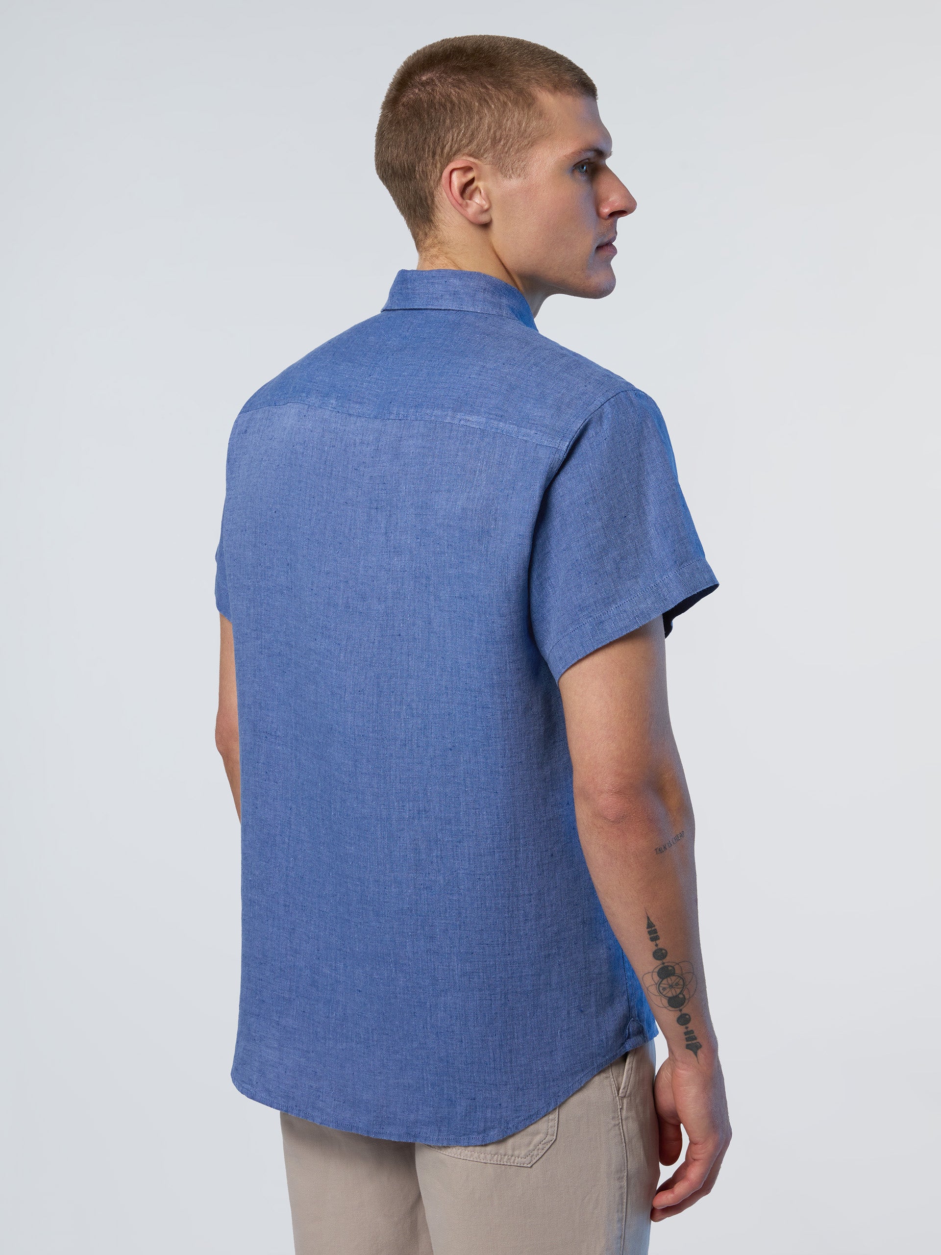 Short-sleeved linen shirt - Image 16