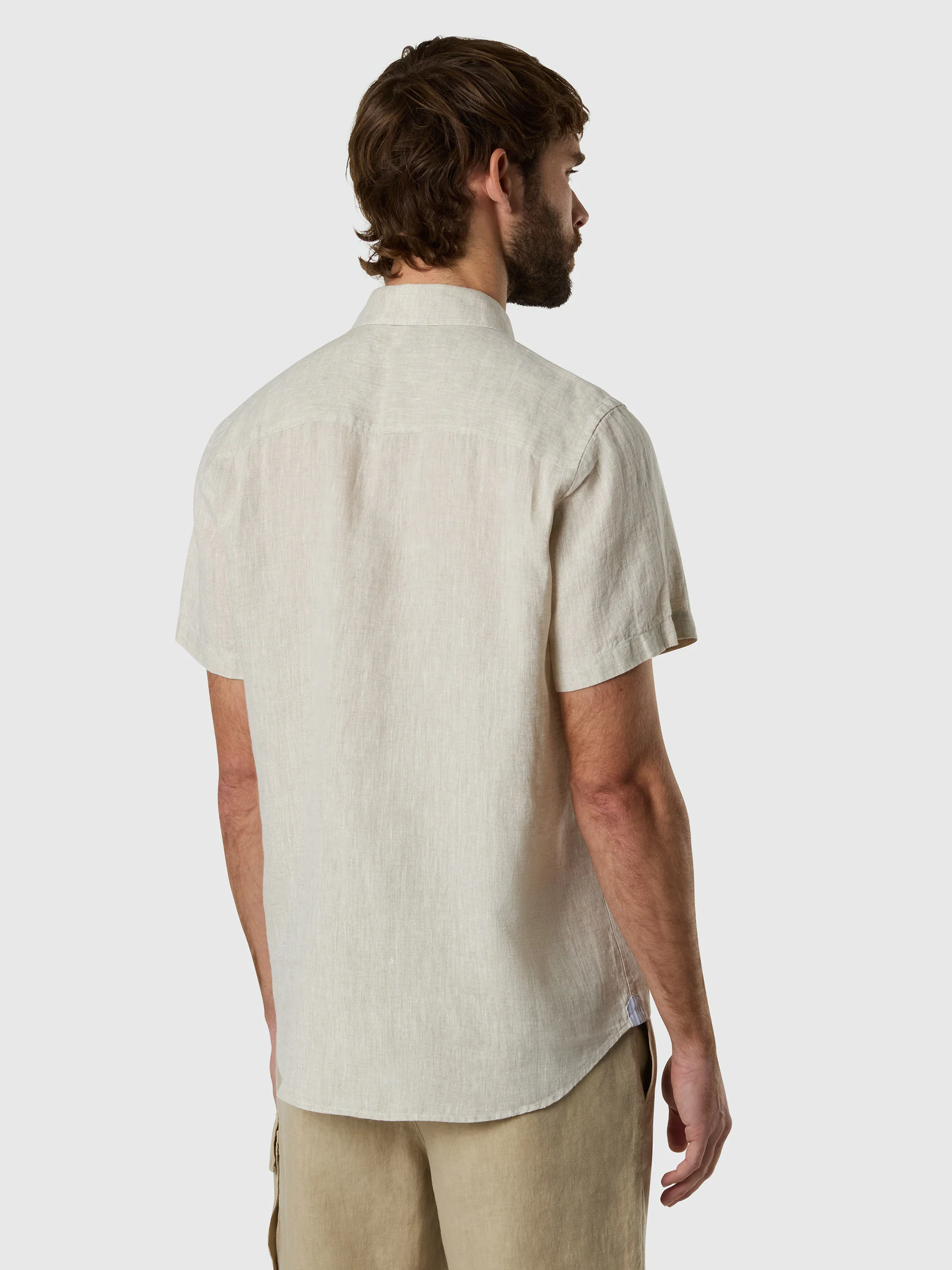 Short-sleeved linen shirt - Image 4
