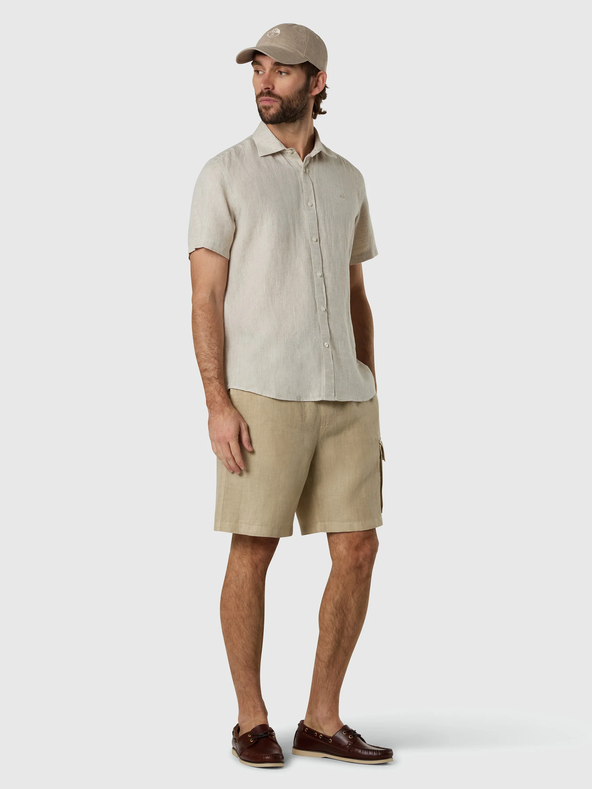 Short-sleeved linen shirt - Image 5