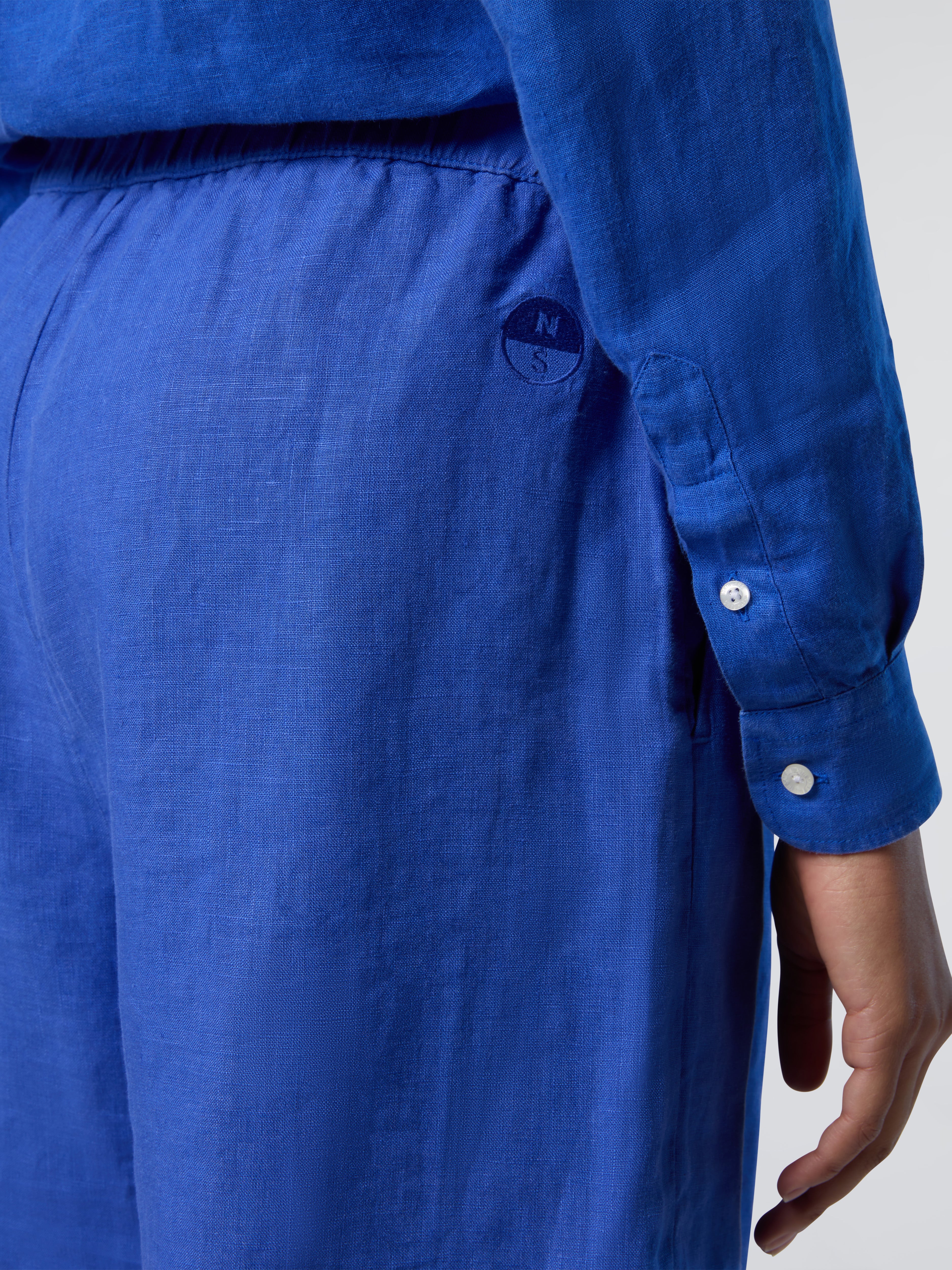 Wide-leg linen shorts - Image 14