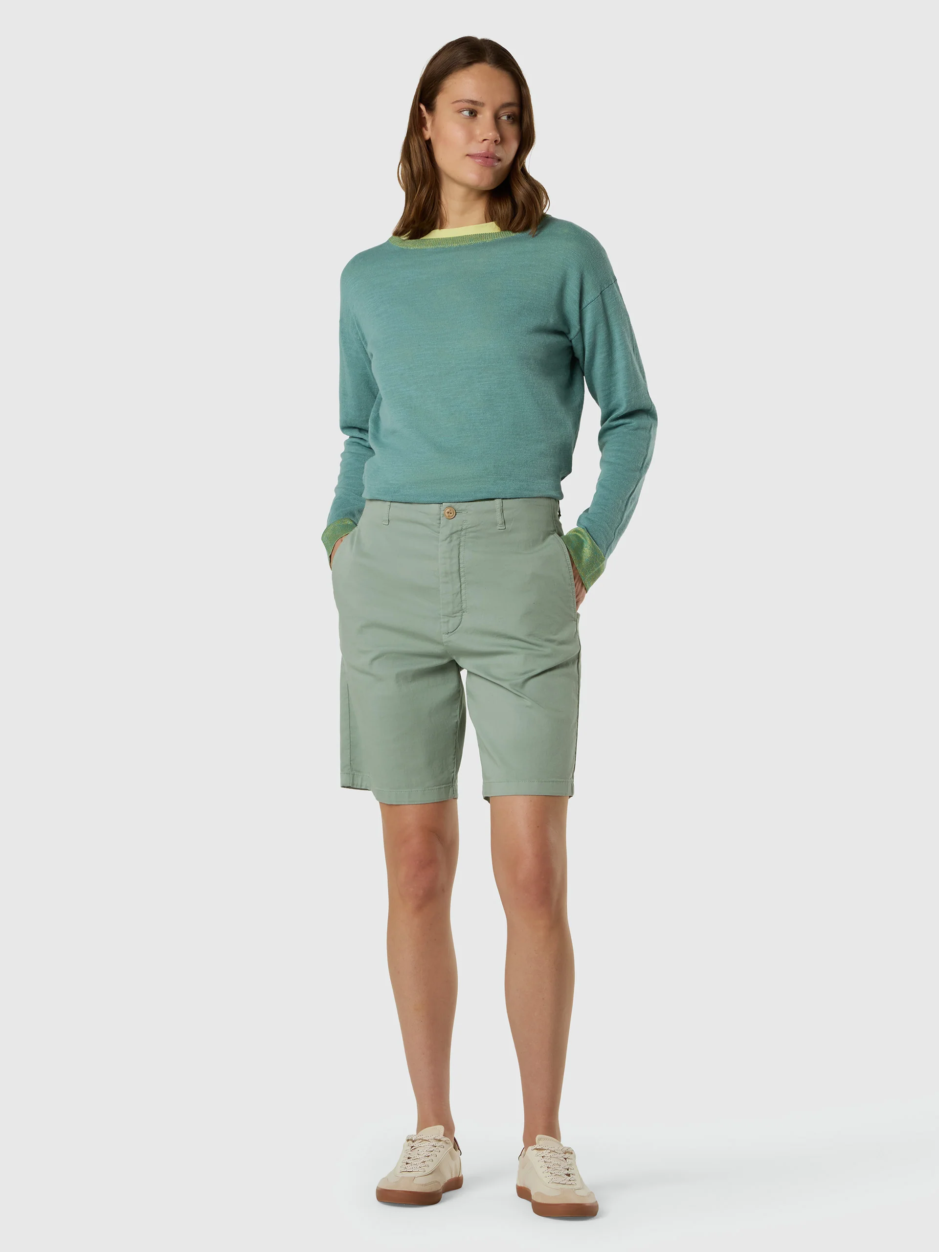 High-waisted chino shorts - Image 7