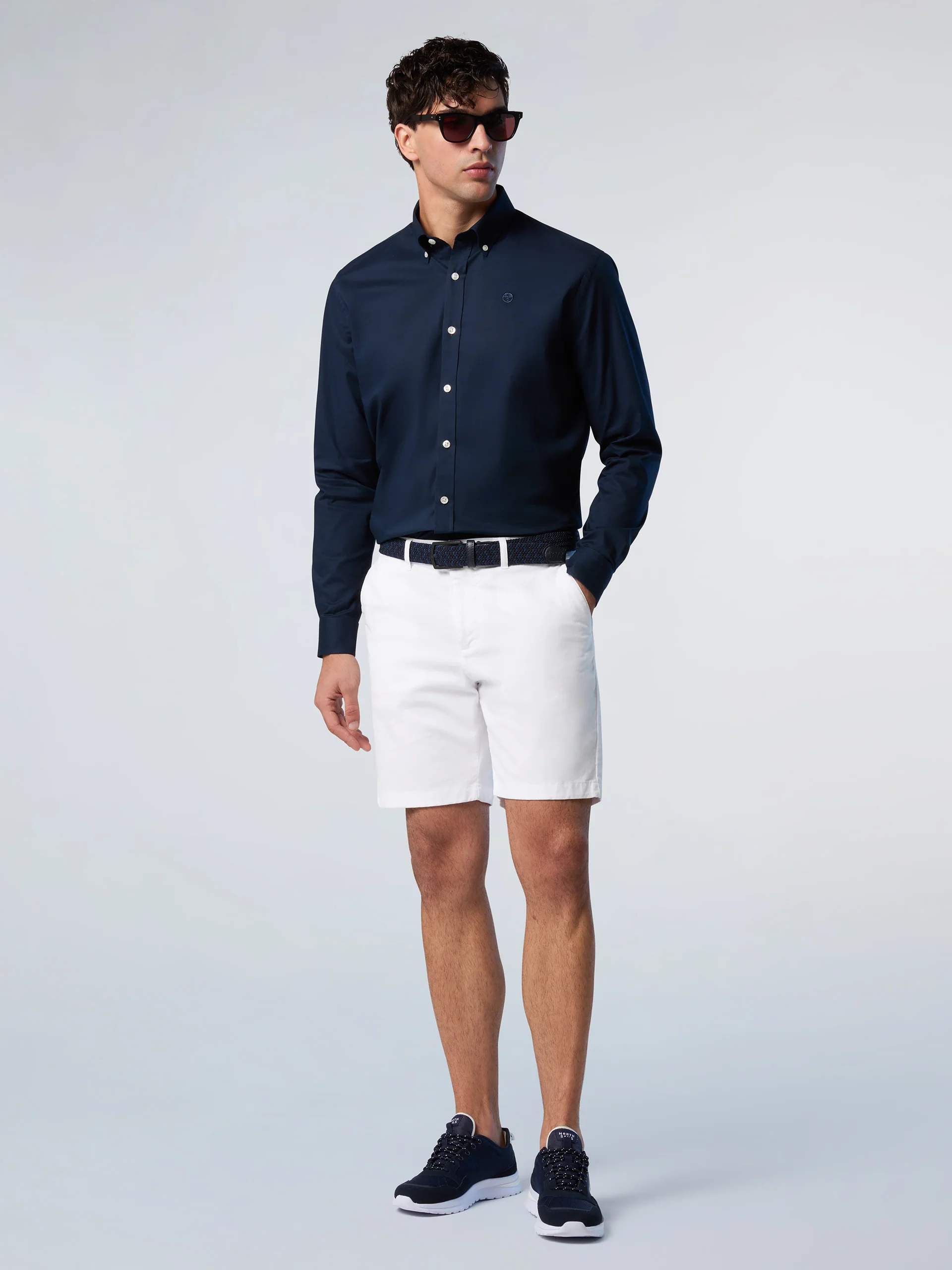 Chino shorts with logo patch - Image 2