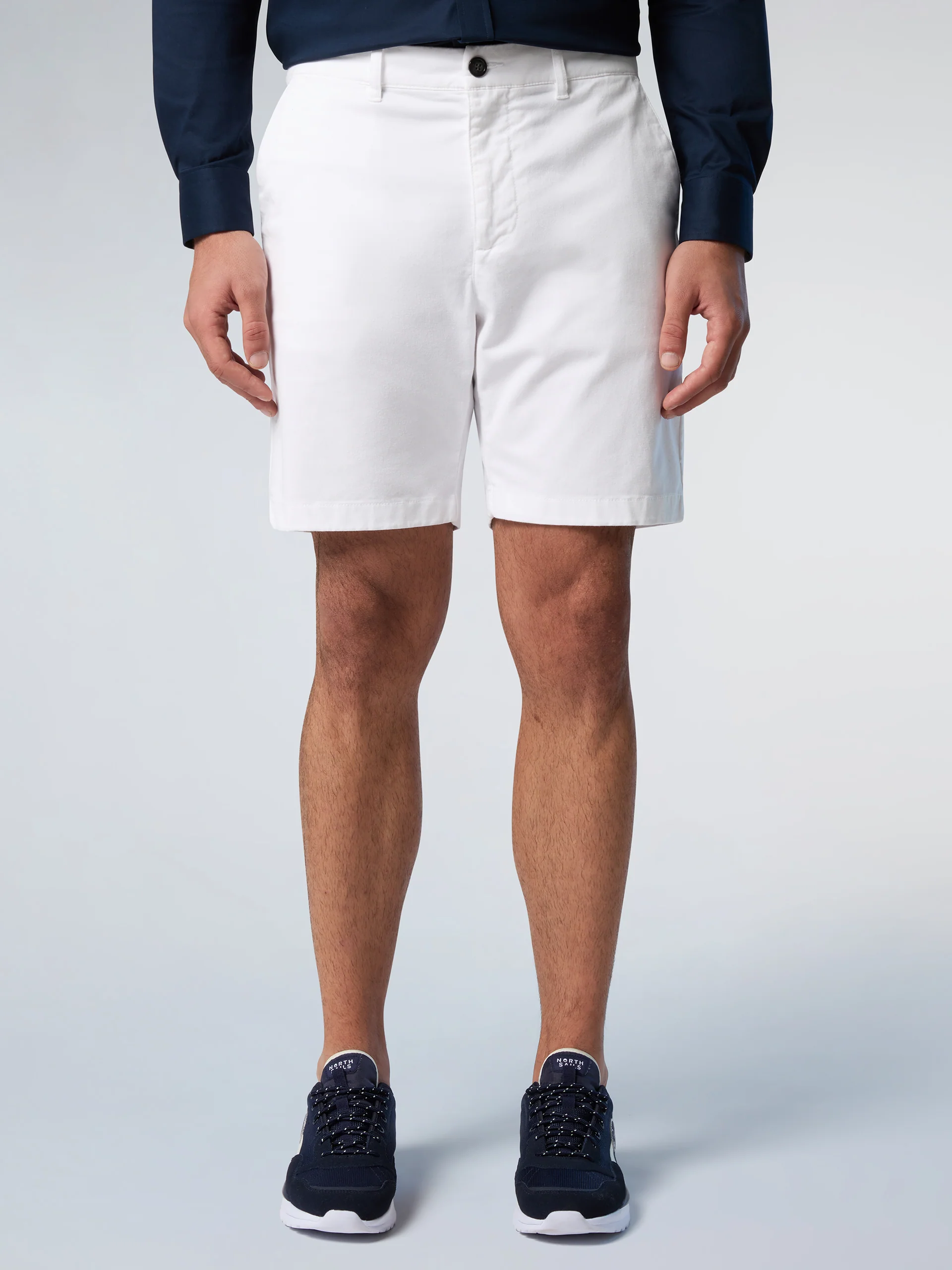 Chino shorts with logo patch