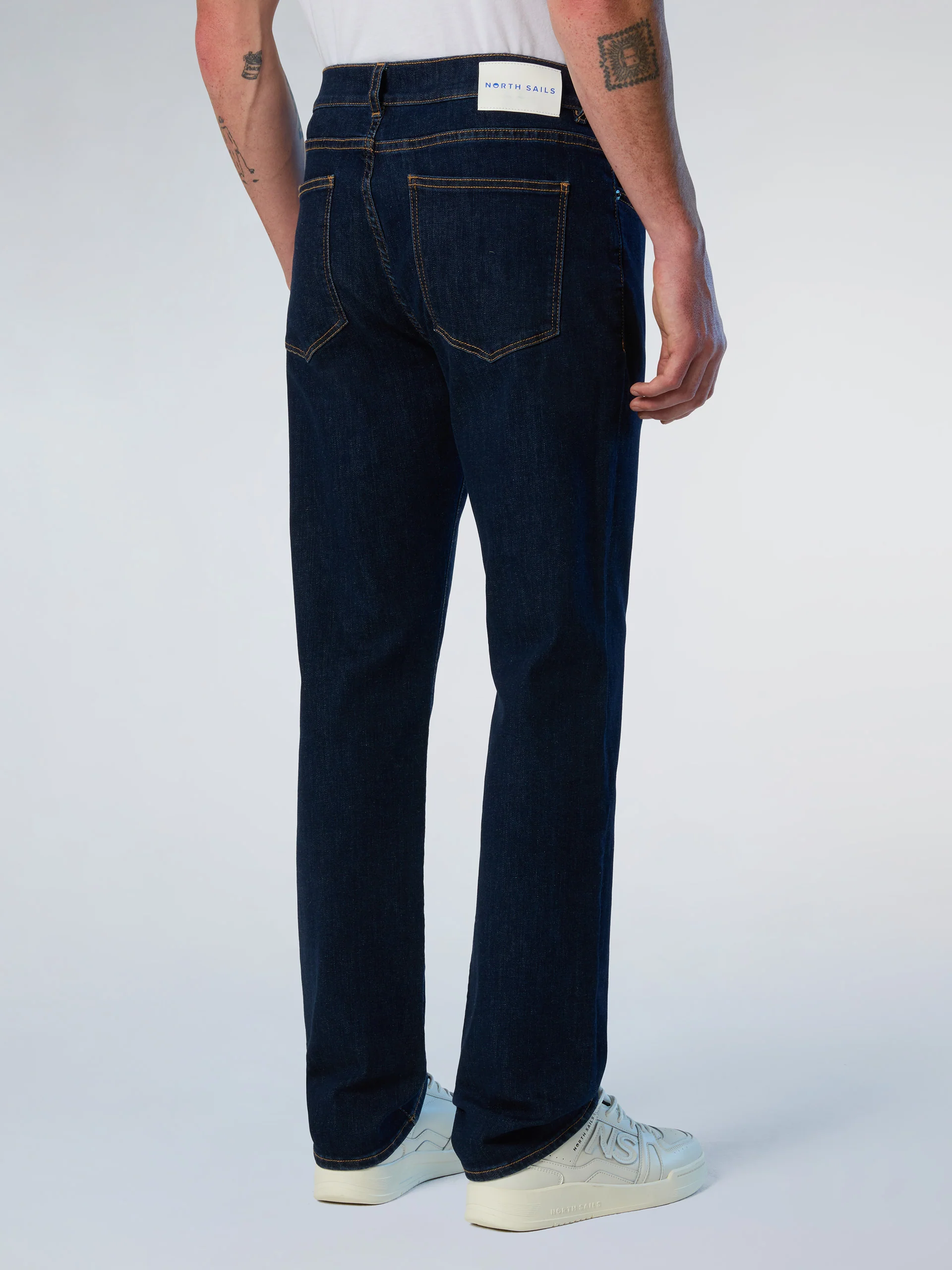 Stripe recycled denim jeans - Image 4