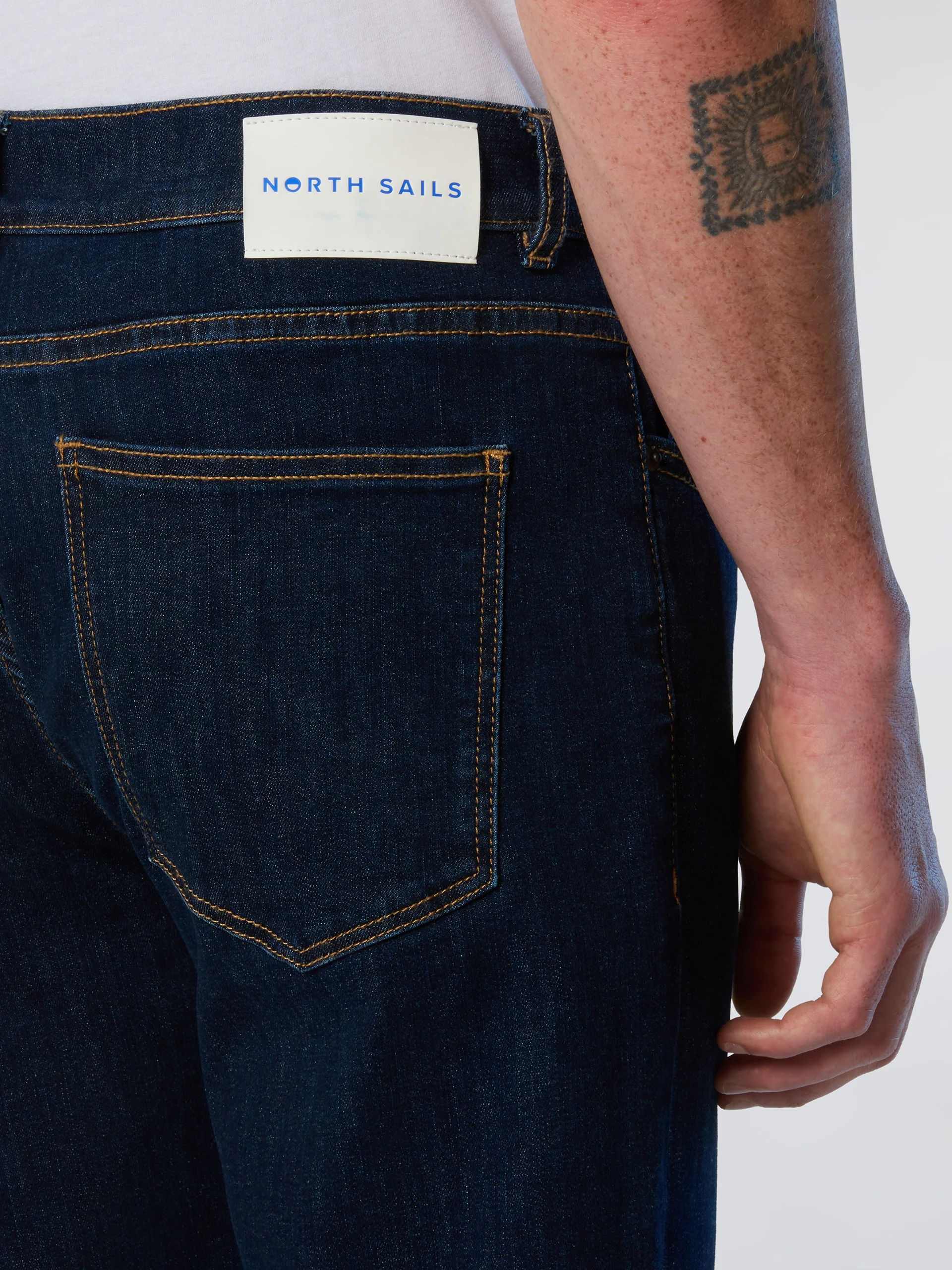 Stripe recycled denim jeans - Image 5