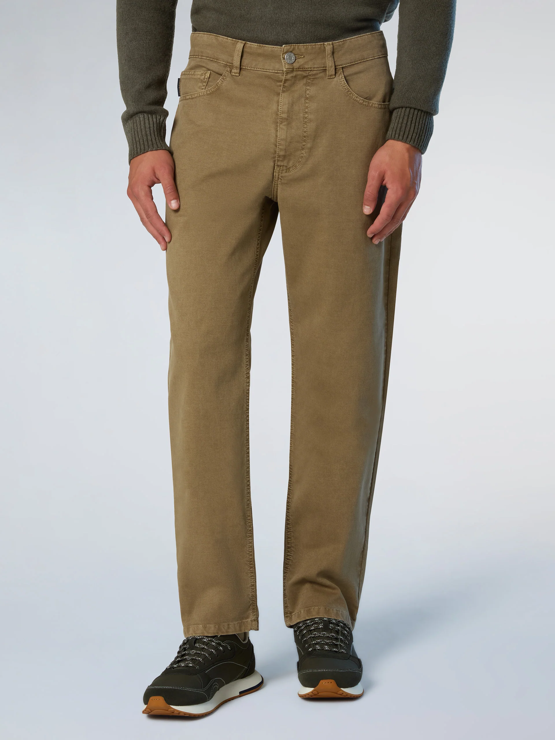 Broken twill 5-pocket pants