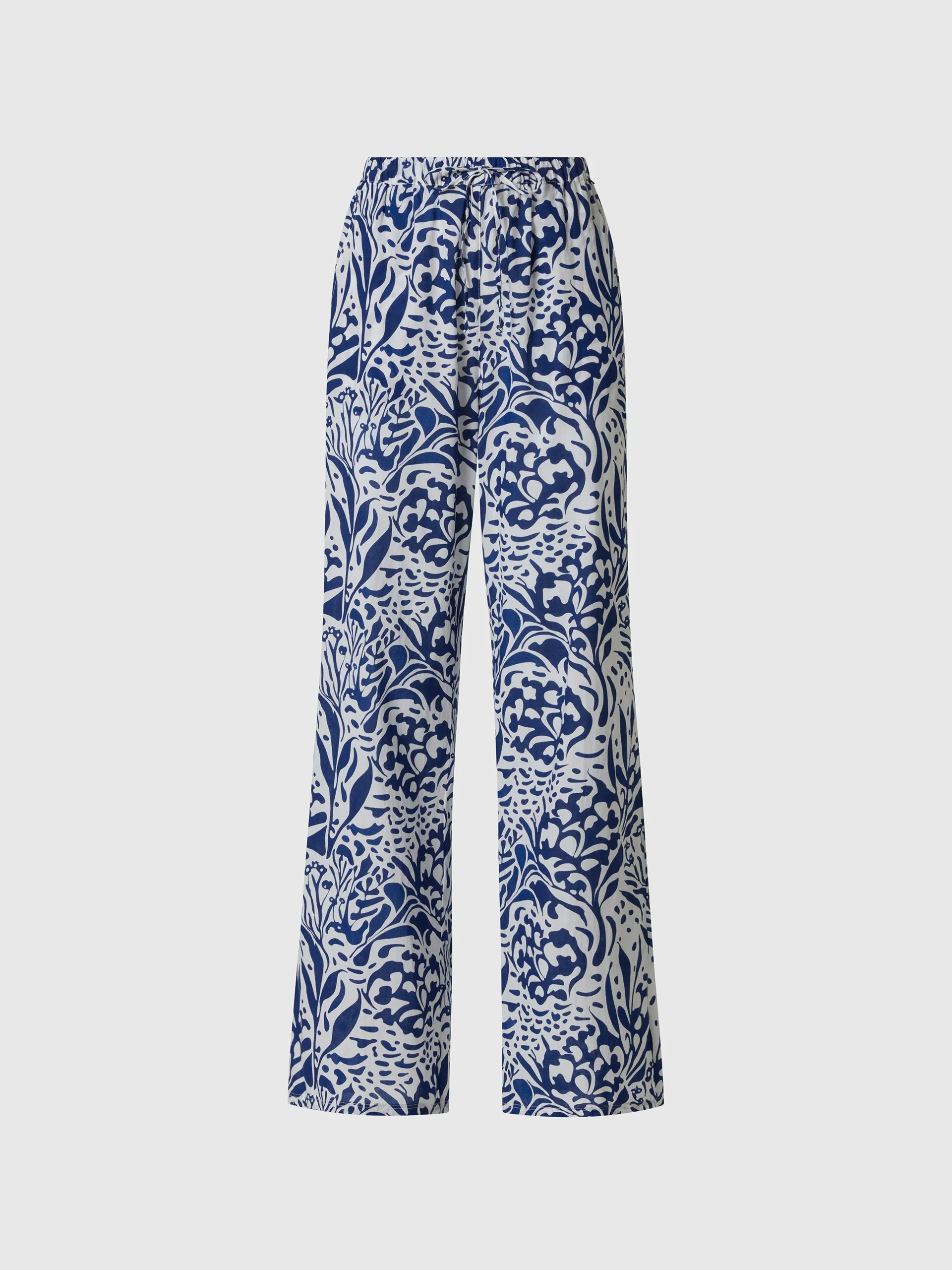 Muslin pants with coral print - Image 3