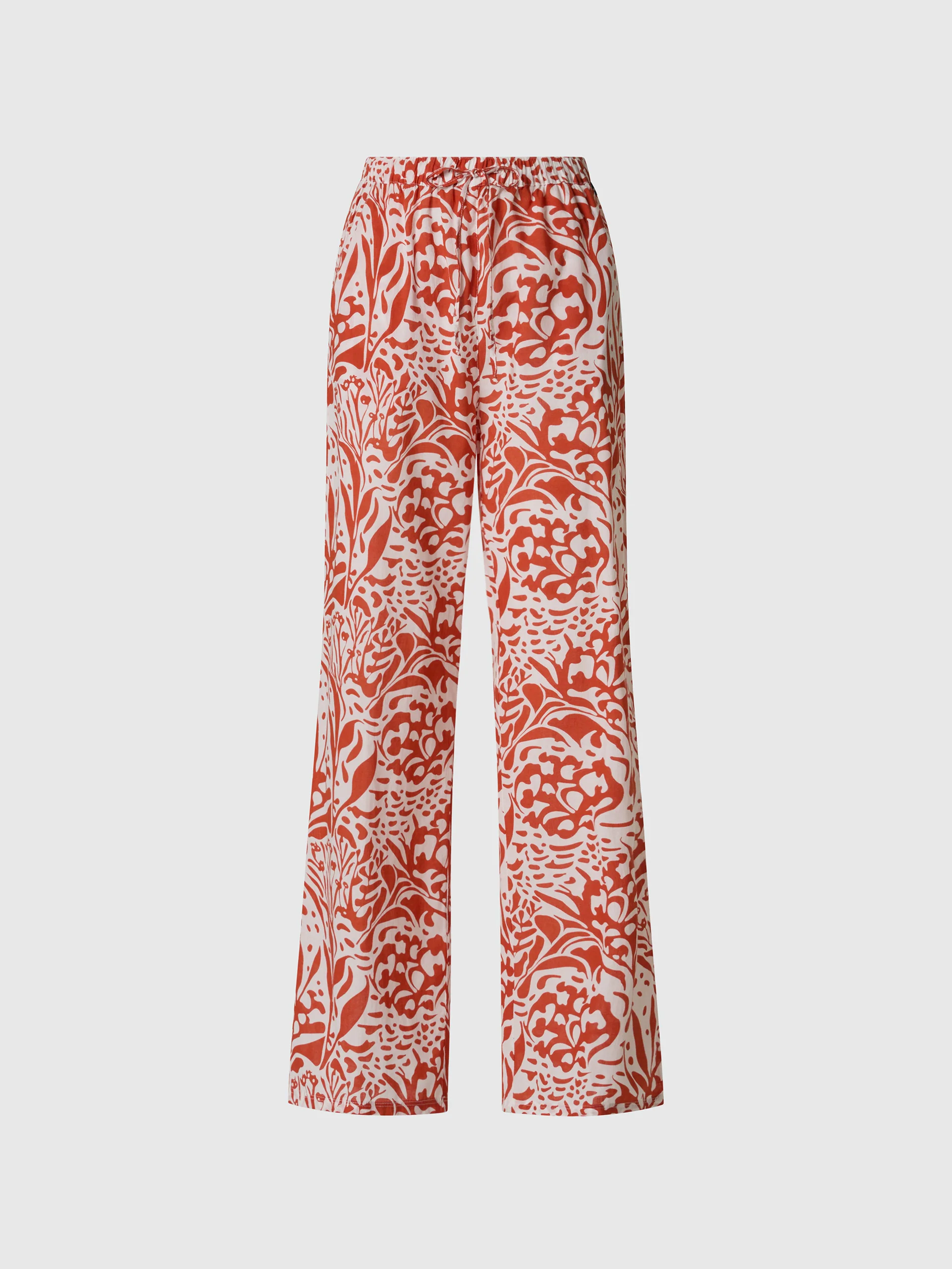 Muslin pants with coral print - Image 8