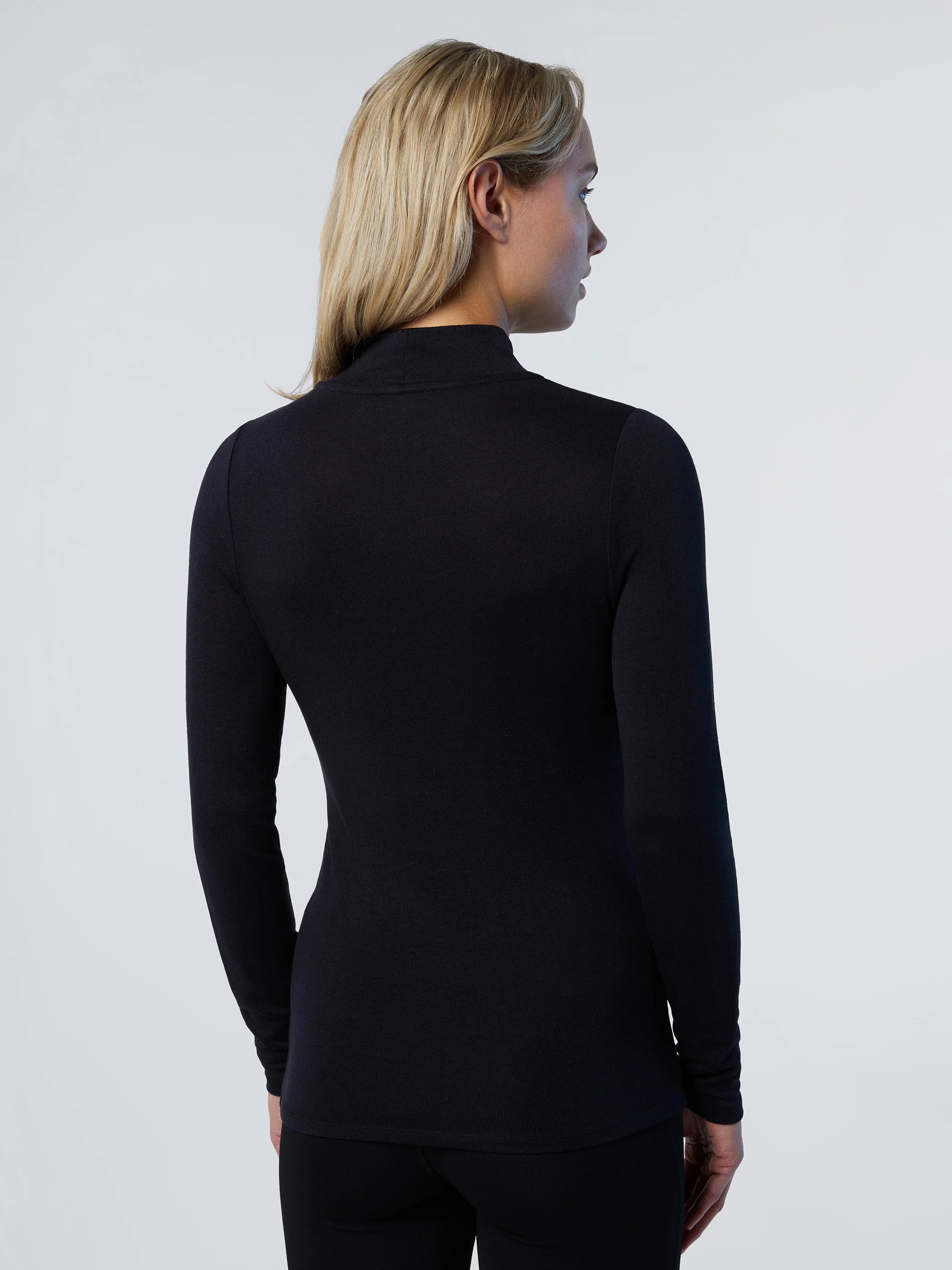Viscose jersey high-neck top - Image 4