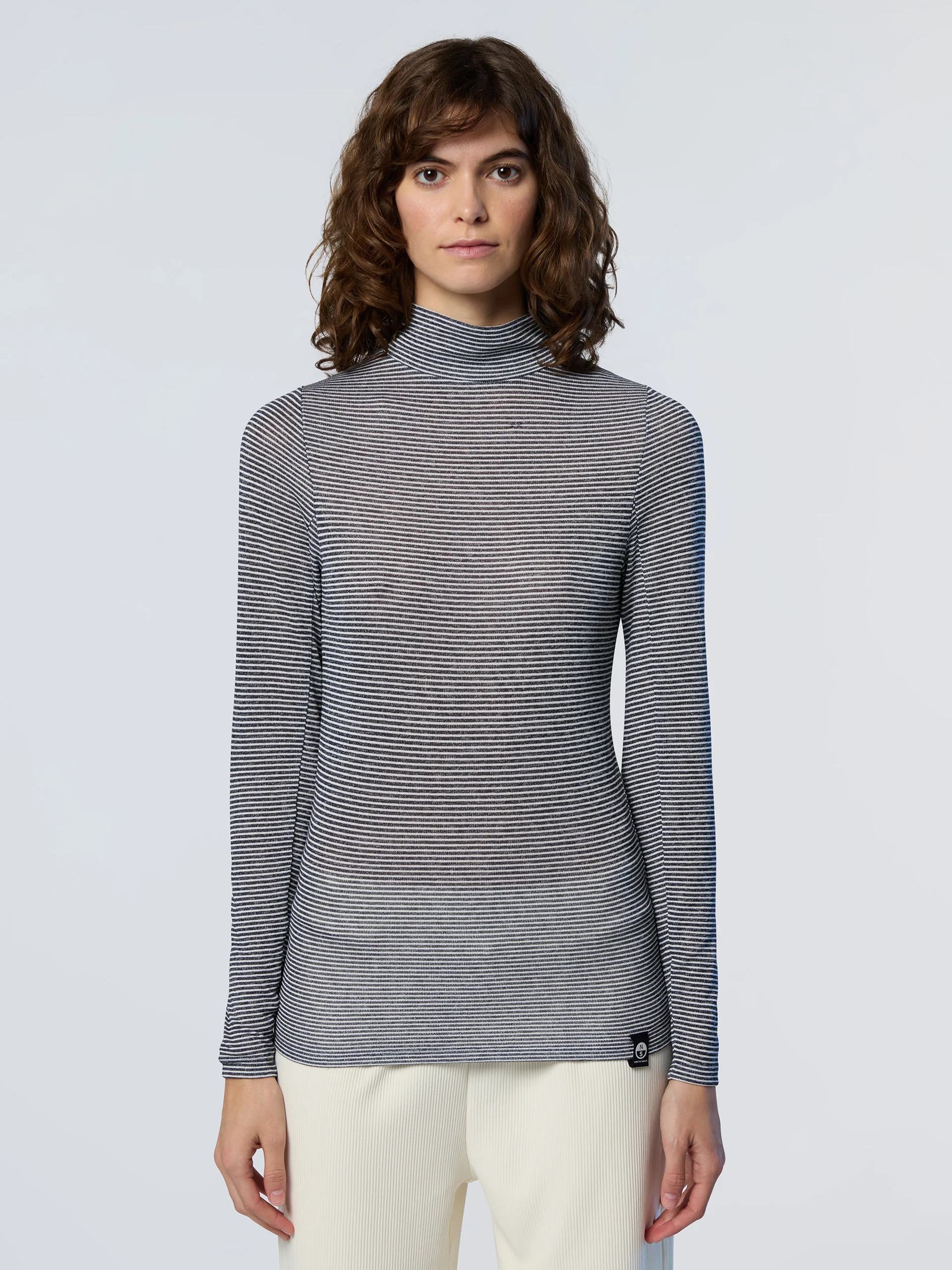 Viscose jersey high-neck top - Image 7
