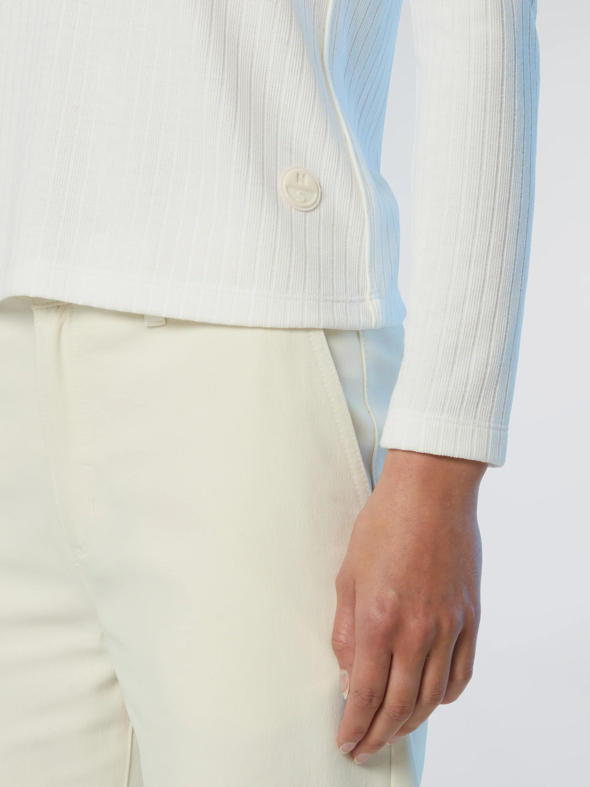 Ribbed jersey Henley top - Image 6