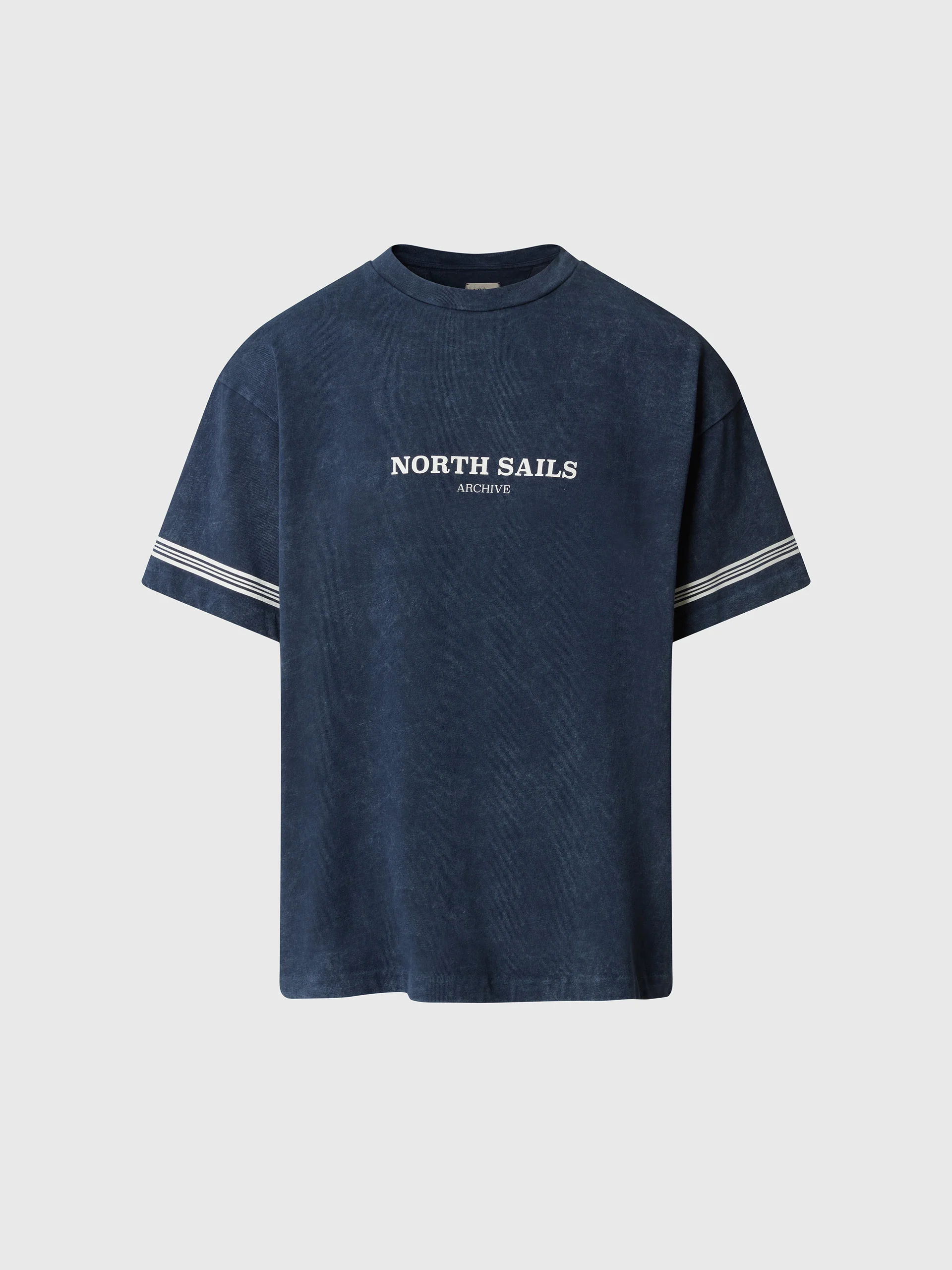 Archive T-shirt with striped sleeves - Image 3