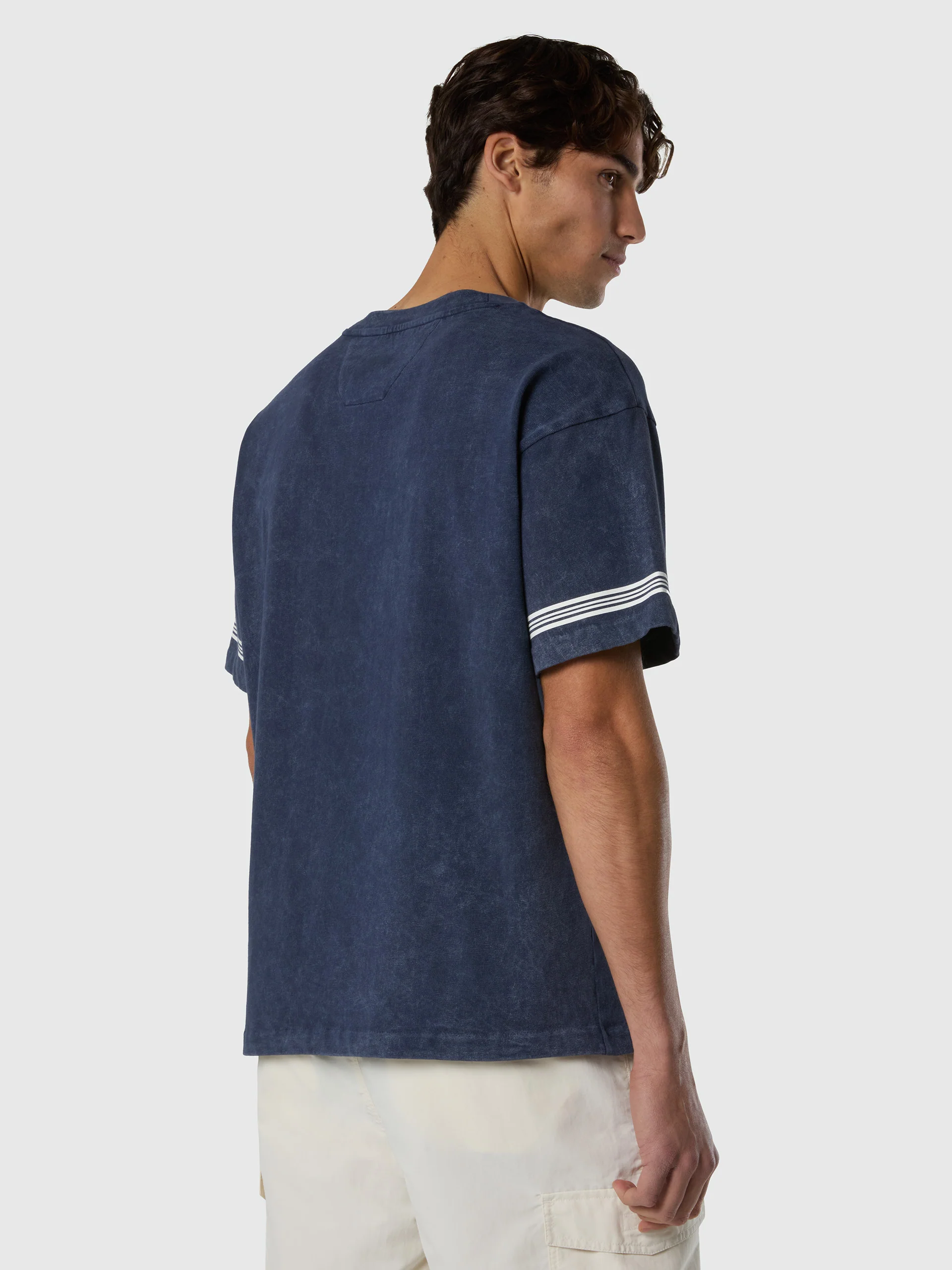 Archive T-shirt with striped sleeves - Image 4