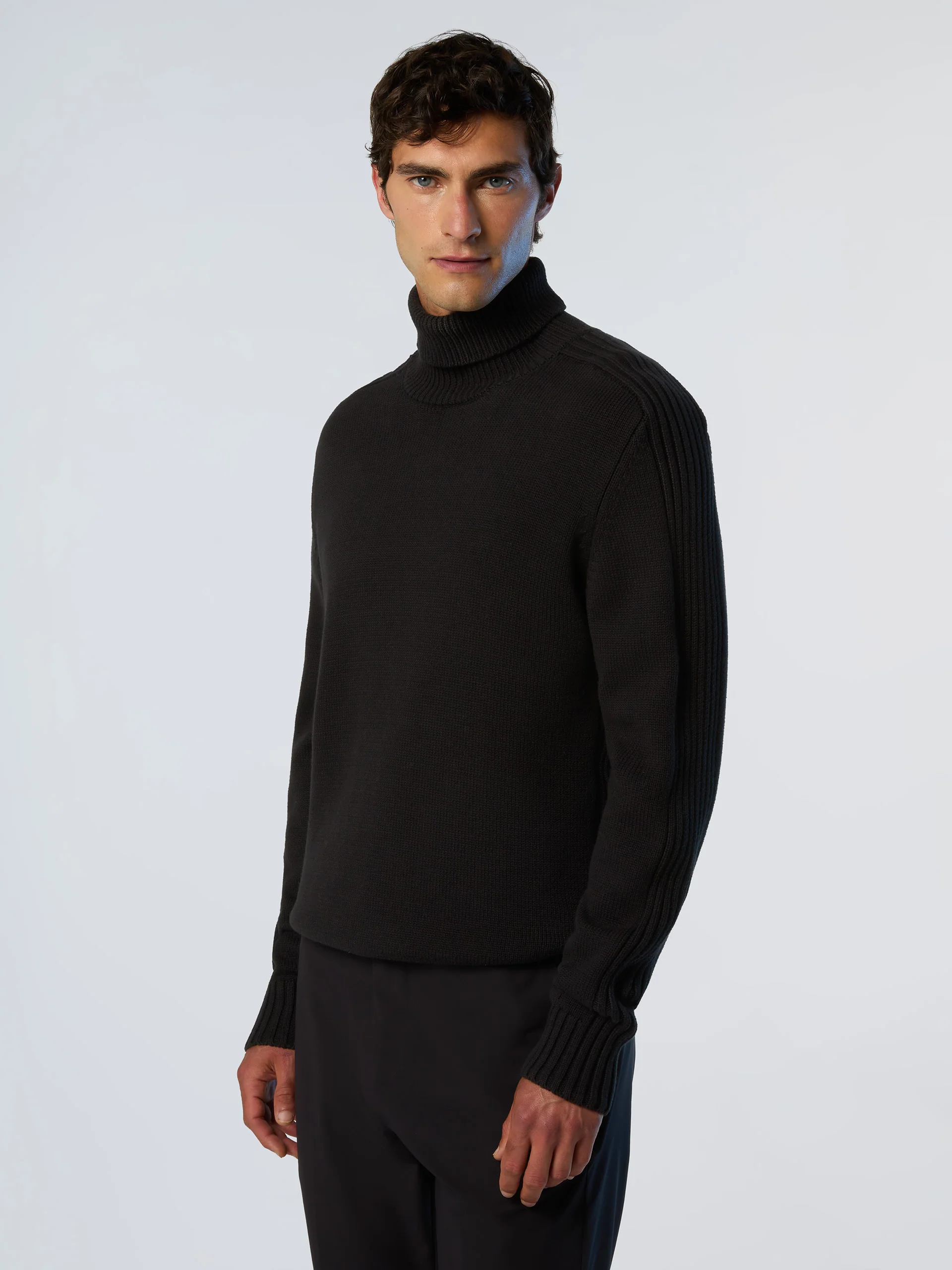Turtle-neck sweater with ribbing - Image 7