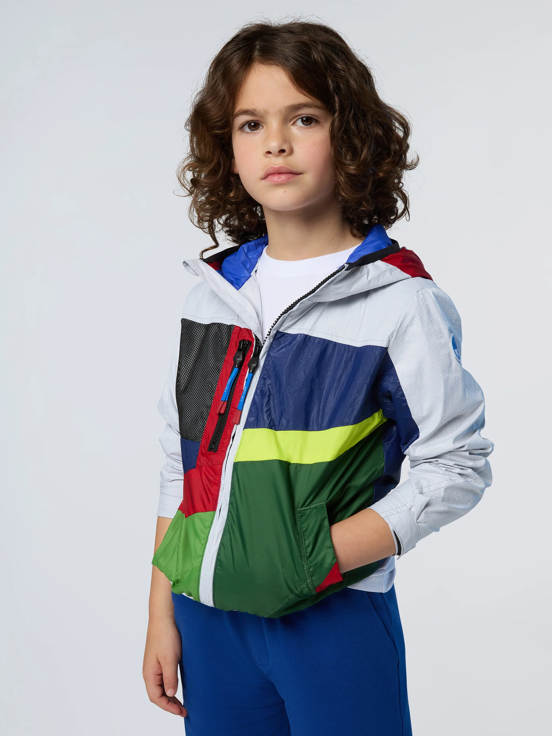 Upcycled color-block jacket - Image 2