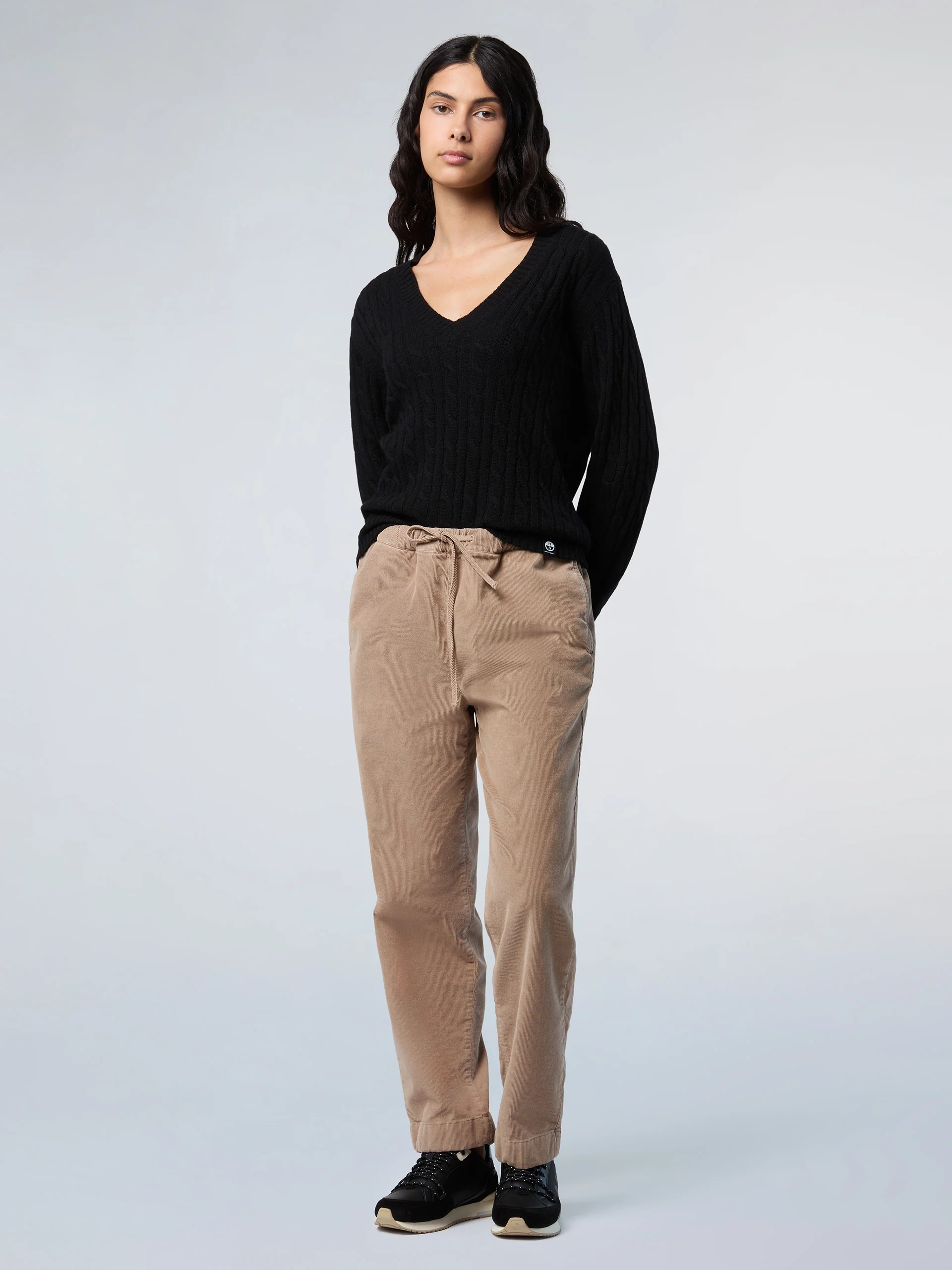 Cashmere Aran V-neck sweater - Image 18