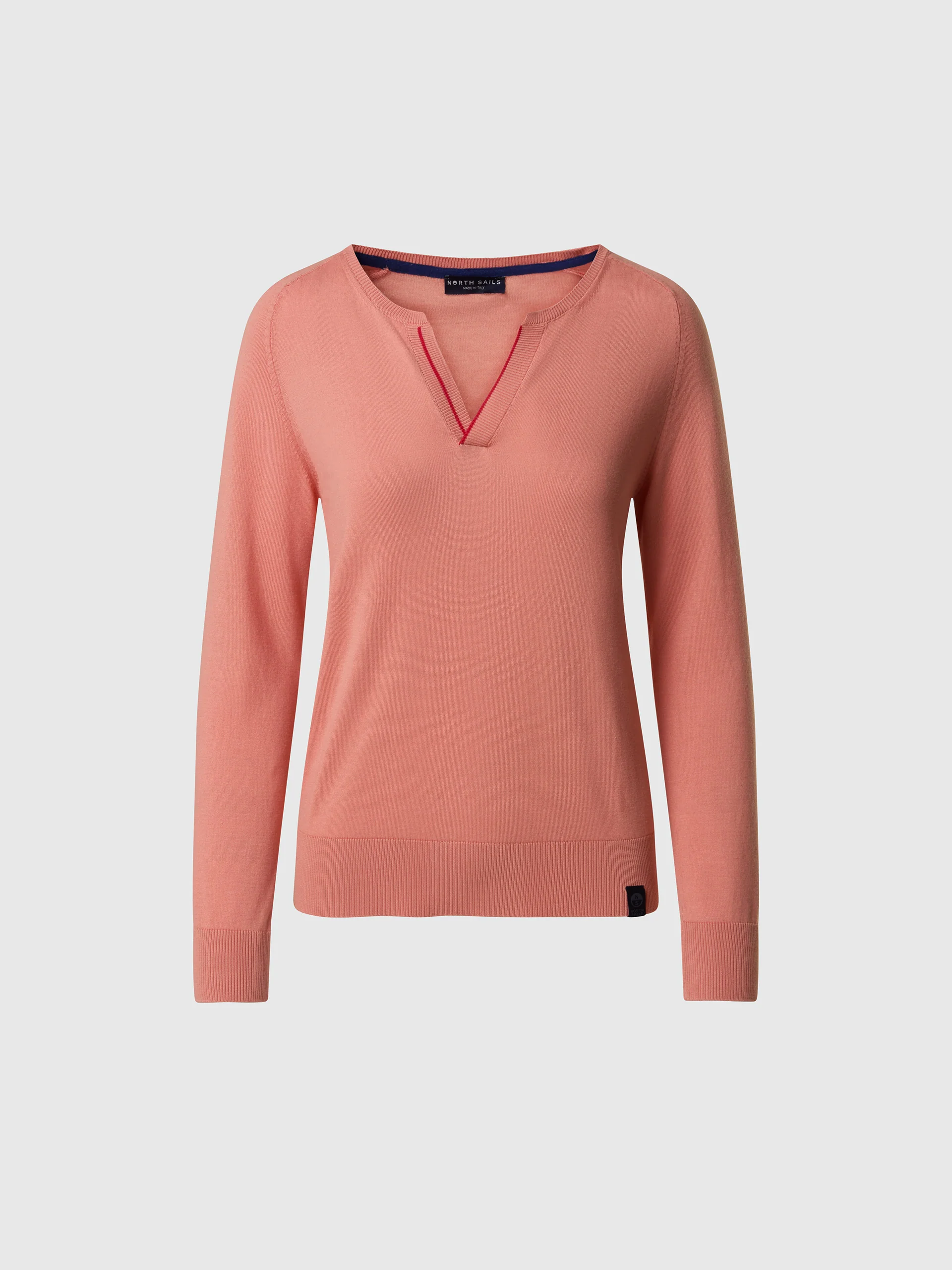 Viscose-cotton V-neck sweater - Image 10