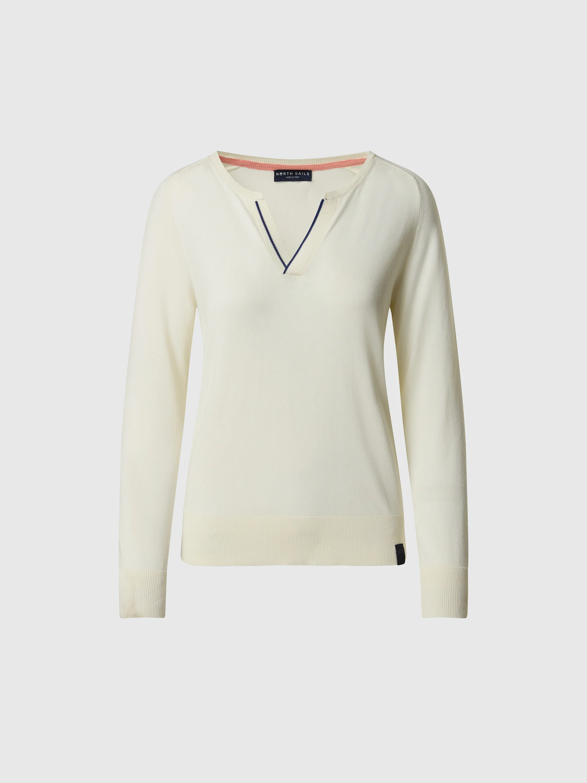 Viscose-cotton V-neck sweater - Image 3